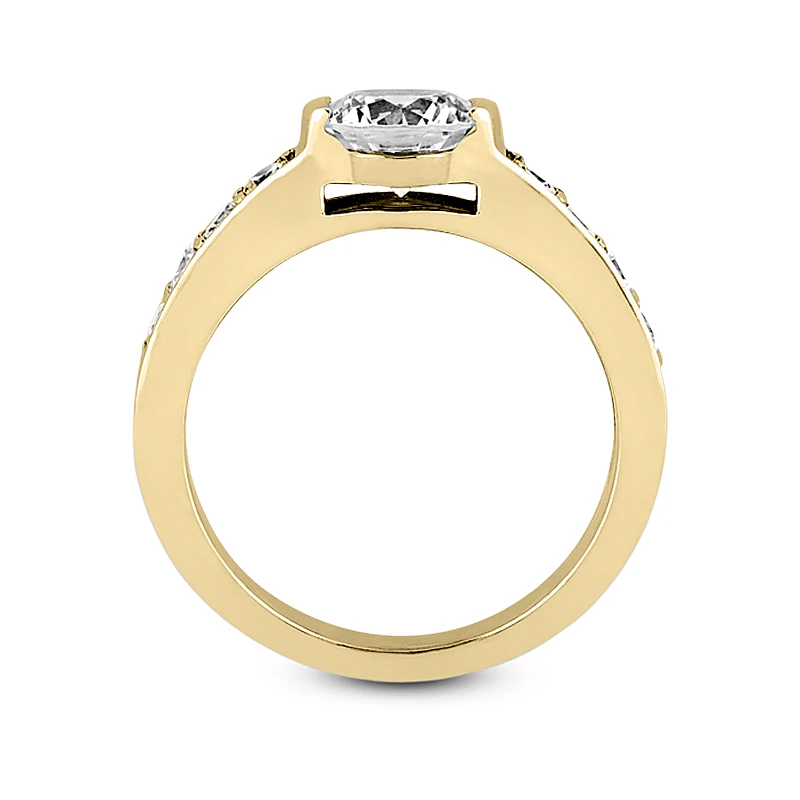 14K White Gold Designer Round Diamond Engagement Ring 0.60ct 8 14K White Gold Designer Round Diamond Engagement Ring 0.60ct - Image 8