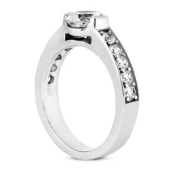 14K White Gold Designer Round Diamond Engagement Ring 0.60ct 12 14K White Gold Designer Round Diamond Engagement Ring 0.60ct -Urban Jewels Shop 14k gold designer diamond engagement ring 060ct p 26451 back white 20220426