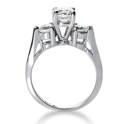 14K White Gold Designer 3 Stone Diamond Engagement Ring 0.80ct -Urban Jewels Shop 14k gold designer diamond engagement ring 080ct p 26363 additional white