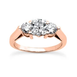 14K White Gold Designer 3 Stone Diamond Engagement Ring 0.80ct -Urban Jewels Shop 14k gold designer diamond engagement ring 080ct p 26363 rose 20220426