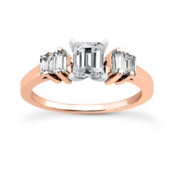 14K White Gold Designer Baguette And Round Diamond Engagement Ring 0.86ct -Urban Jewels Shop 14k gold designer diamond engagement ring 086ct p 25301 rose 20220426