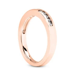 14K White Gold Channel Set Diamond Engagement Ring Band 0.20ct -Urban Jewels Shop 14k gold designer diamond engagement ring band 020ct p 25922 back rose 20220426