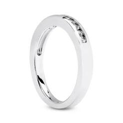 14K White Gold Channel Set Diamond Engagement Ring Band 0.20ct -Urban Jewels Shop 14k gold designer diamond engagement ring band 020ct p 25922 back white 20220426