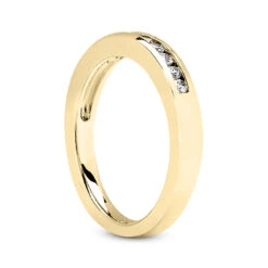 14K White Gold Channel Set Diamond Engagement Ring Band 0.20ct -Urban Jewels Shop 14k gold designer diamond engagement ring band 020ct p 25922 back yellow 20220426