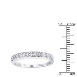 14K White Gold Prong Diamond Engagement Ring Band 0.33ct 10 14K White Gold Prong Diamond Engagement Ring Band 0.33ct -Urban Jewels Shop 14k gold designer diamond engagement ring band 033ct p 26691 rulerwh