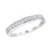 14K White Gold Prong Diamond Engagement Ring Band 0.33ct