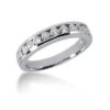 14K White Gold Channel Set Diamond Engagement Ring Band 0.39ct