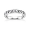 14K White Gold Prong Set Diamond Engagement Ring Band 0.39ct