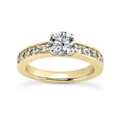 14K White Gold Designer Diamond Engagement Ring Set 1.19ct -Urban Jewels Shop 14k gold designer diamond engagement ring set 119ct p 26399 back yellow 20220426
