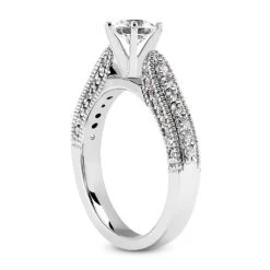 14K White Gold Designer Diamond Engagement Ring Set 1.49ct -Urban Jewels Shop 14k gold designer diamond engagement ring set 149ct p 26409 additional white