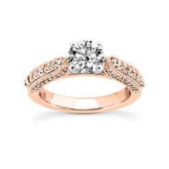 14K White Gold Designer Diamond Engagement Ring Set 1.49ct -Urban Jewels Shop 14k gold designer diamond engagement ring set 149ct p 26409 back rose 20220426
