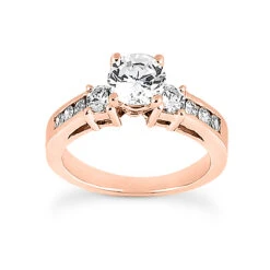 14K White Gold Designer Diamond Engagement Ring Set 1.56ct -Urban Jewels Shop 14k gold designer diamond engagement ring set 156ct p 26922 back rose 20220426
