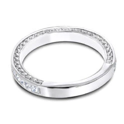 14K White Gold Designer Diamond Wedding Band For Women Princess Cut Diamonds 0.7ct -Urban Jewels Shop 14k gold designer diamond wedding band for women princess cut diamonds 07ct backwh