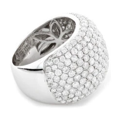 14K White Gold Designer Pave Diamond Ring For Women 5 Carat Wide Anniversary Band 9 14K White Gold Designer Pave Diamond Ring For Women 5 Carat Wide Anniversary Band -Urban Jewels Shop 14k gold designer pave diamond ring 550ct p 6076 backwh