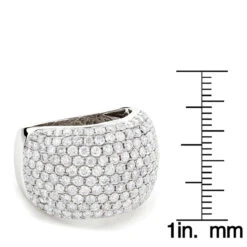 14K White Gold Designer Pave Diamond Ring For Women 5 Carat Wide Anniversary Band 11 14K White Gold Designer Pave Diamond Ring For Women 5 Carat Wide Anniversary Band -Urban Jewels Shop 14k gold designer pave diamond ring 550ct p 6076 rulerwh