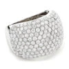 14K White Gold Designer Pave Diamond Ring For Women 5 Carat Wide Anniversary Band
