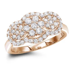 14K White Gold Diamond Cluster Ring 0.96ct -Urban Jewels Shop 14k gold diamond cluster ring 096ct p 40592 ro