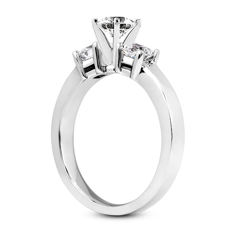 14K White Gold Prong Set Diamond Designer Engagement Ring 0.84ct 4 14K White Gold Prong Set Diamond Designer Engagement Ring 0.84ct - Image 4