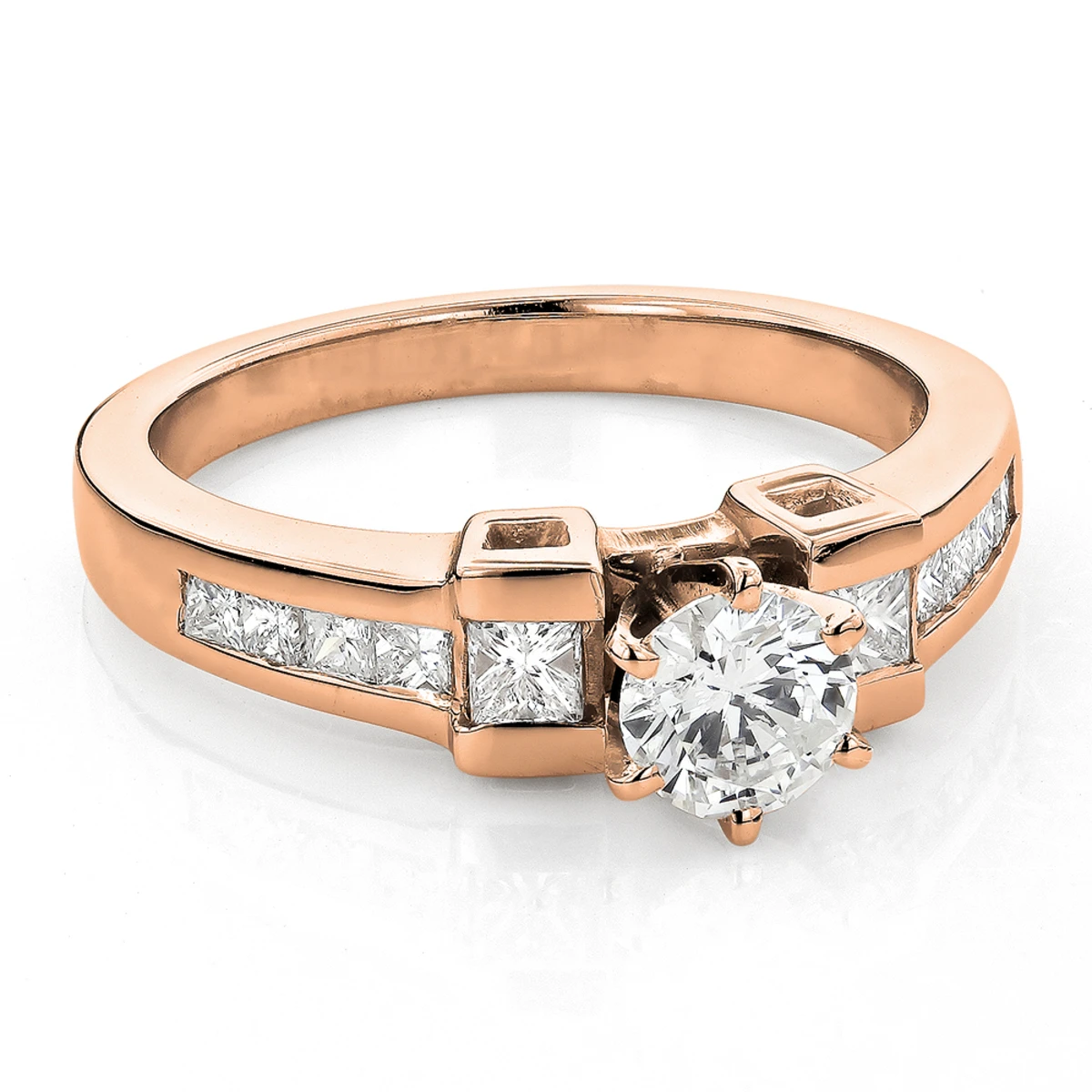 14K White Gold Handmade Diamond Designer Engagement Ring 1.26ct 3 14K White Gold Handmade Diamond Designer Engagement Ring 1.26ct - Image 3