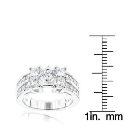 14K White Gold Diamond Designer Engagement Ring 2.90ct -Urban Jewels Shop 14k gold diamond designer engagement ring 290ct p 28995 rulerwh