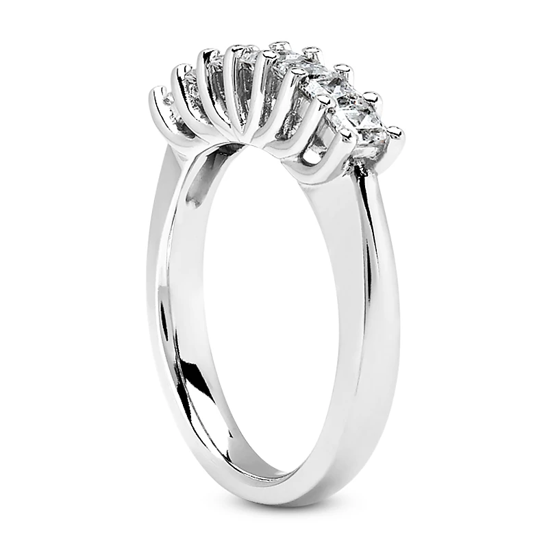 Thin 14K White Gold Diamond Designer Engagement Ring Band 0.40ct 4 Thin 14K White Gold Diamond Designer Engagement Ring Band 0.40ct - Image 4