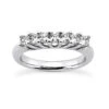 Thin 14K White Gold Diamond Designer Engagement Ring Band 0.40ct