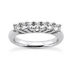 Thin 14K White Gold Diamond Designer Engagement Ring Band 0.40ct