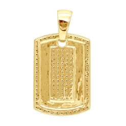 14K Yellow Gold Diamond Dog Tag Pendant White And Blue Diamonds 1.95ct -Urban Jewels Shop 14k gold diamond dog tag pendant white and blue diamonds 195ct backye