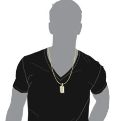 14K Yellow Gold Diamond Dog Tag Pendant White And Blue Diamonds 1.95ct -Urban Jewels Shop 14k gold diamond dog tag pendant white and blue diamonds 195ct bodye