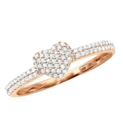 14K White Gold Diamond Heart Ring 0.25ct -Urban Jewels Shop 14k gold diamond heart ring 029ct ro