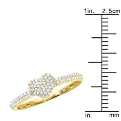 14K White Gold Diamond Heart Ring 0.25ct -Urban Jewels Shop 14k gold diamond heart ring 029ct rulerye
