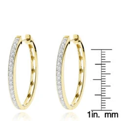 14K White Gold Oval Diamond Hoop Earrings For Women 0.71ct 11 14K White Gold Oval Diamond Hoop Earrings For Women 0.71ct -Urban Jewels Shop 14k gold diamond hoop earrings 071ct p 40622 rulerye