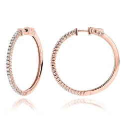14K White Gold Diamond Hoop Earrings 1.2ct 8 14K White Gold Diamond Hoop Earrings 1.2ct -Urban Jewels Shop 14k gold diamond hoop earrings 126ct p 40994 ro