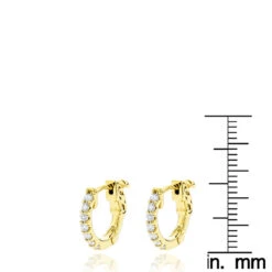 14K Yellow Gold Diamond Huggie Earrings 0.21ct -Urban Jewels Shop 14k gold diamond huggie earrings 021ct p 40637 rulerye