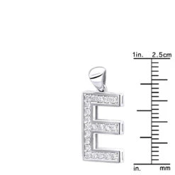 14K White Gold Diamond Initial Letter Pendant 0.33ct 10 14K White Gold Diamond Initial Letter Pendant 0.33ct -Urban Jewels Shop 14k gold diamond initial letter pendant 033ct p 20 rulerwh