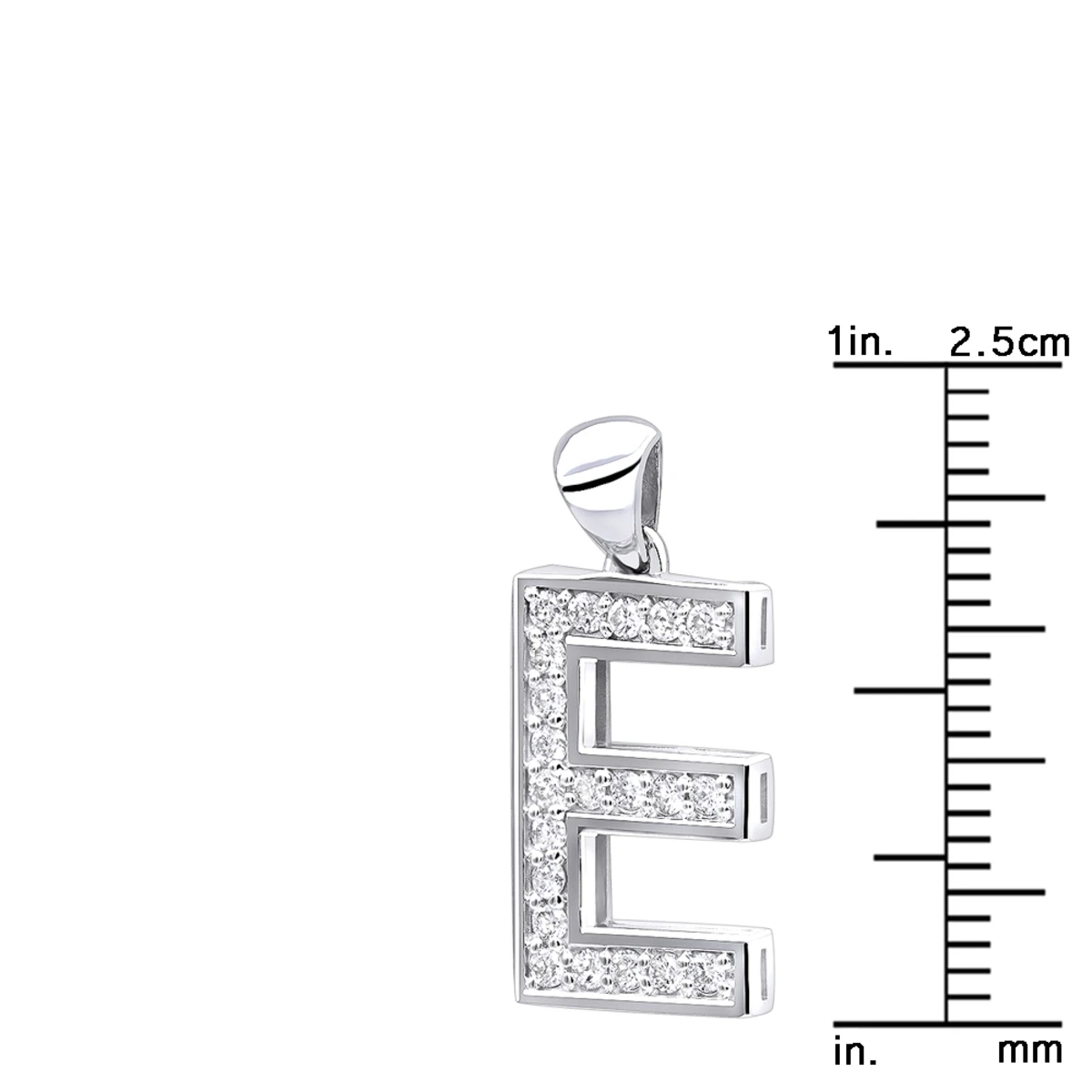 14K White Gold Diamond Initial Letter Pendant 0.33ct 5 14K White Gold Diamond Initial Letter Pendant 0.33ct - Image 5
