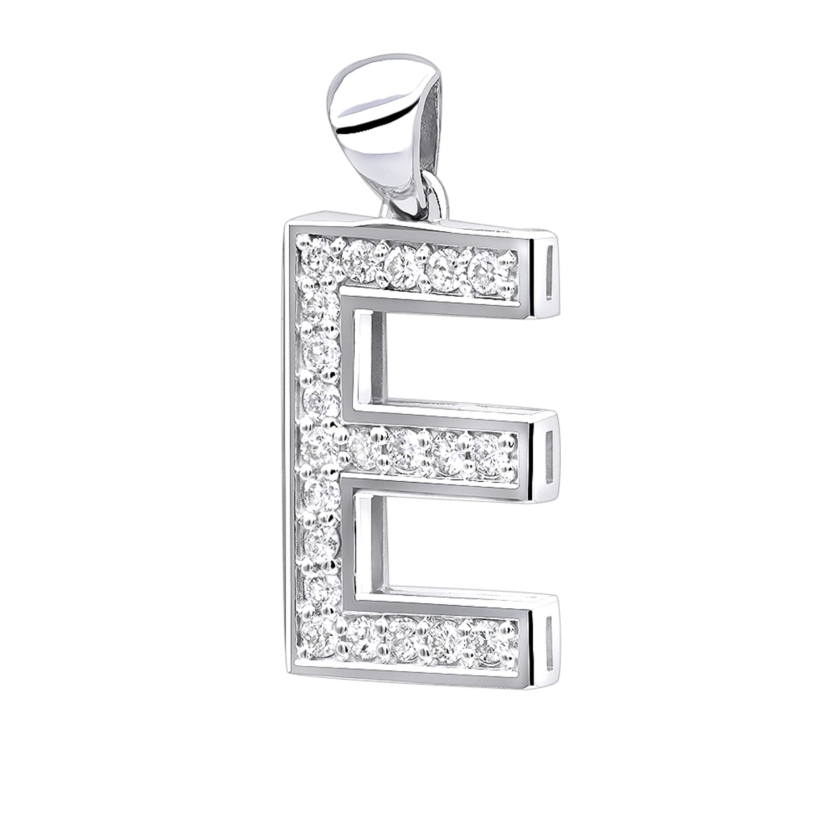 14K White Gold Diamond Initial Letter Pendant 0.33ct 1 14K White Gold Diamond Initial Letter Pendant 0.33ct