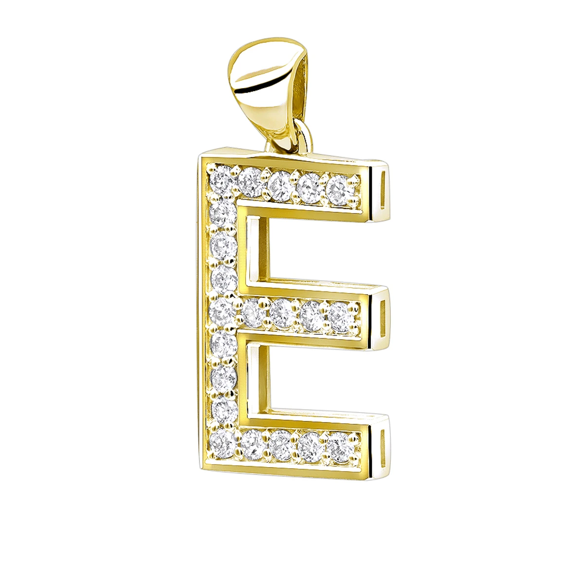 14K White Gold Diamond Initial Letter Pendant 0.33ct 2 14K White Gold Diamond Initial Letter Pendant 0.33ct - Image 2