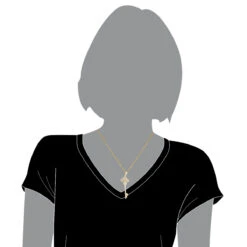 14K Yellow Gold Diamond Key Necklace 0.5ct -Urban Jewels Shop 14k gold diamond key necklace 095ct p 7100 bodye