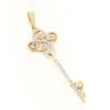14K Yellow Gold Diamond Key Necklace 0.5ct
