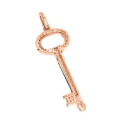 14K Rose Gold Diamond Key Pendant 0.42ct -Urban Jewels Shop 14k gold diamond key pendant 042ct p 35150 backro