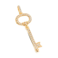 14K Rose Gold Diamond Key Pendant 0.42ct -Urban Jewels Shop 14k gold diamond key pendant 042ct p 35150 ye