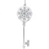 14K White Gold Diamond Key Pendant 0.46ct