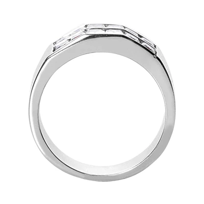 14K White Gold Diamond Men's Wedding Band 2.04ct 3 14K White Gold Diamond Men's Wedding Band 2.04ct - Image 3