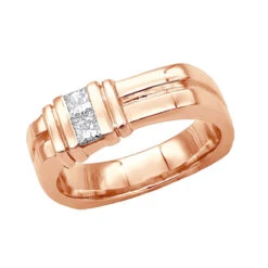 14K White Gold Diamond Men's Wedding Ring 0.60ct 6mm -Urban Jewels Shop 14k gold diamond mens wedding ring 060ct p 25539 ro