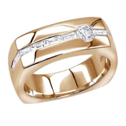 14K White Gold Diamond Men's Wedding Ring 0.74ct -Urban Jewels Shop 14k gold diamond mens wedding ring 074ct p 25596 ro