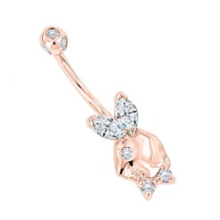 14K White Gold Genuine Diamond Playboy Bunny Belly Button Ring 1.06ct 8 14K White Gold Genuine Diamond Playboy Bunny Belly Button Ring 1.06ct -Urban Jewels Shop 14k gold diamond playboy belly button ring 106ct p 5872 ro