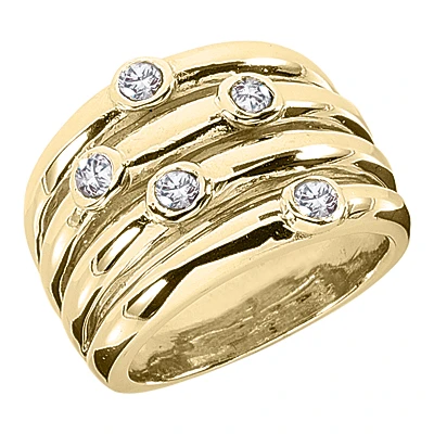 14K White Gold Diamond Right Hand Women's Ring 0.50ct 2 14K White Gold Diamond Right Hand Women's Ring 0.50ct - Image 2