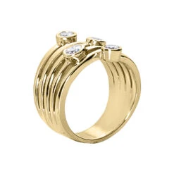 14K White Gold Diamond Right Hand Women's Ring 0.51ct -Urban Jewels Shop 14k gold diamond right hand womens ring 051ct p 29792 back yellow