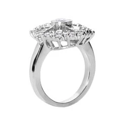 14K White Gold Diamond Right Hand Women's Ring 0.93ct -Urban Jewels Shop 14k gold diamond right hand womens ring 093ct p 29737 back white